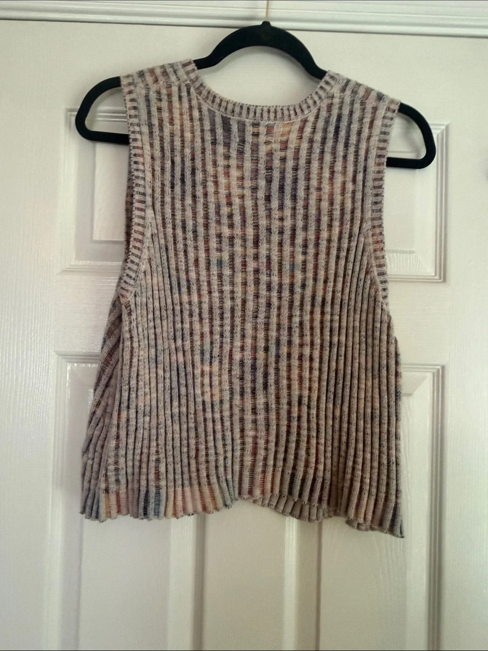 Universal Thread Ribbed Multicolor Button-Up Knit Vest - Picture 4 of 4